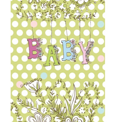 Baby Shower Thank You Cards, Baby Garland 